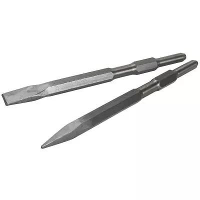 Buy XtremepowerUS 2-Pieces Point & Flat Concrete Chisels For Demolition Jack Hammer • 23.95$