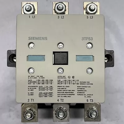 Buy Siemens 3TF5311-0AK6, 3-Pole Sirus IEC Contactor, 120 Volt Coil • 295$