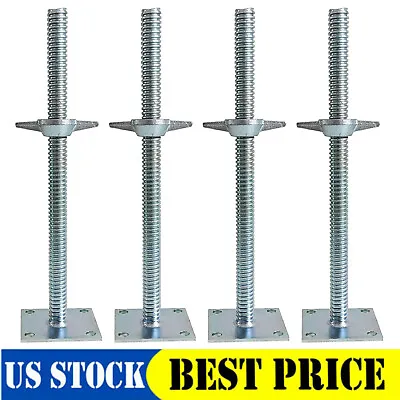 Buy 4 Adjustable Leveling Solid Screw Jack W/ Base Plate For Baker-Style Scaffolding • 79.99$