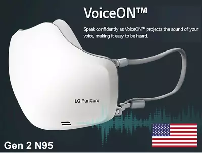 Buy LG PuriCare VoiceON Face Mask AP551AWFA White H13 HEPA Air Purifier Gen.2 • 399.99$