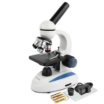 Buy AmScope 40X-1000X Cordless Student Microscope Metal Frame & Coarse & Fine Focus • 47.50$
