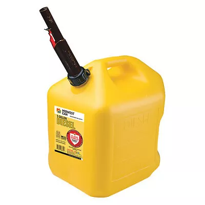 Buy Flame Shield 8610 Diesel Fuel Can,5 Gal.,Self,Yellow,Hdpe • 22.39$
