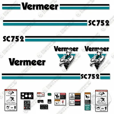 Buy Fits Vermeer SC752 Decal Kit Stump Grinder - 7 YEAR OUTDOOR 3M VINYL! • 174.95$