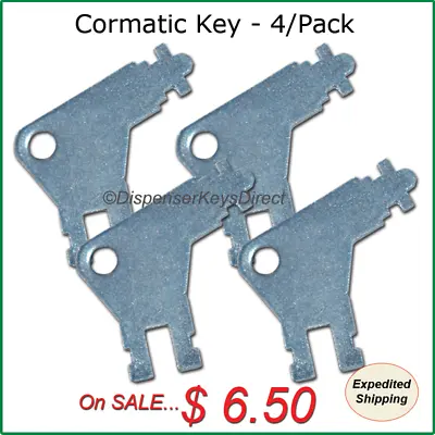 Buy Cormatic Dispenser Key #50504 For Paper Towel & Toilet Tissue Dispensers (4/pk.) • 6.50$