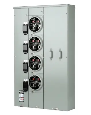 Buy ✨ Siemens  4-Gang 400A 225 Amp WP4412RJB RINLGESS X JAW HORN BYPASS Meter Stack • 3,695$