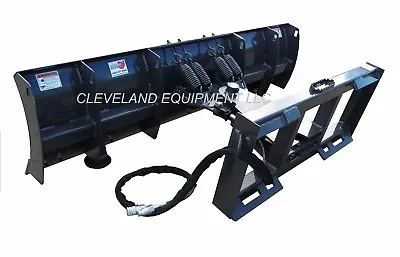 Buy New 84  Manual Angle Compact Tractor / Skid Steer Snow Plow Blade Attachment 7' • 2,495$