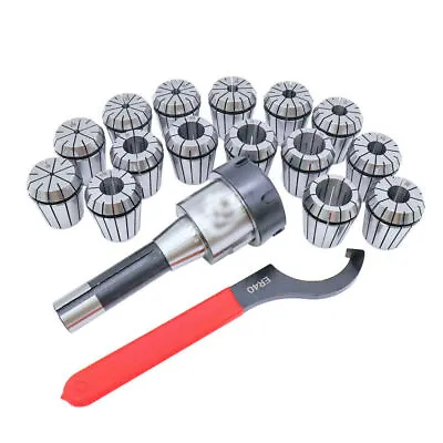 Buy ER40 Collet 15PC Set R8 Shank Chuck, Tools Fits Milling Machine/Lathe/ Drilling • 75$