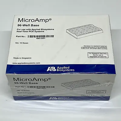 Buy ABI Applied Biosystems MicroAmp 96-Well Base New 10 Pack N801-0531 • 45$