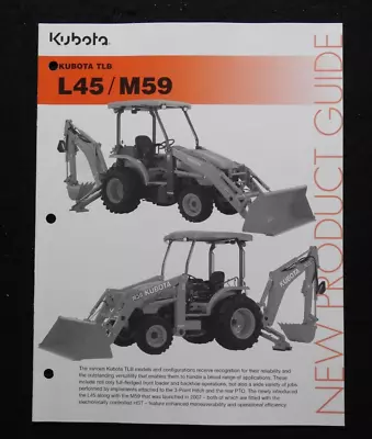 Buy Genuine Kubota L45 L59 Tractor Loader Backhoe  New Product  Catalog Brochure • 22.95$