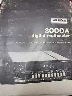 Buy Fluke 8000A Digital Multimeter Instruction Manual • 16.90$