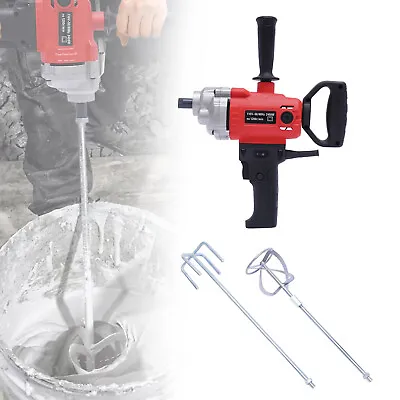 Buy 110V 2400W Industrial Electric Mortar Mixer Stirrer 6 Speed Paint Cement Grout • 62.71$