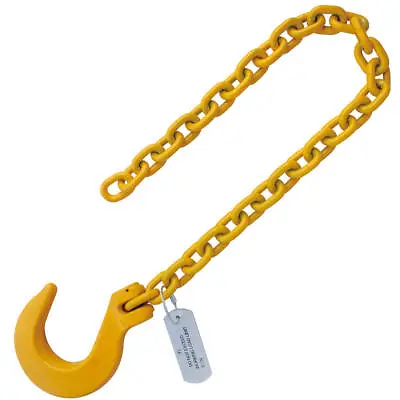 Buy 3/8 X3' G80 Foundry Hook Recovery Chain For Tow Rollback Wrecker • 75.71$