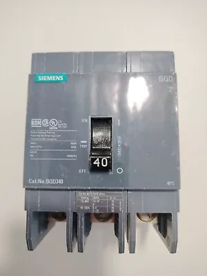 Buy Siemens BQD340 3 Pole 40Amp, 480V Circuit Breaker • 125.99$