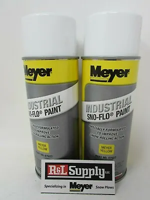 Buy 2 Cans Genuine Meyer Snow Plow Yellow Snow Flo Paint 07027 08677 • 36$