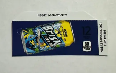 Buy Brisk Lemon Ice Tea Vending Machine Flavor Strip 12oz For Vendo, Dixie Narco • 1.37$