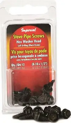 Buy Stove Pipe Screws 12 Pack 1/2 Inch Long Hex Head Self Drilling Self Tap New • 6.39$