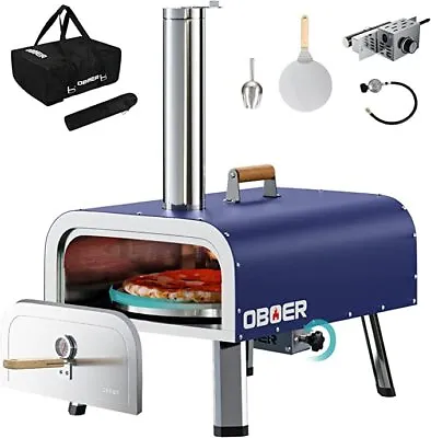 Buy Portable Pizza Oven 13 , Propane & Wood Fired Gas Outdoor Pizza Oven 3-Layer • 234.99$