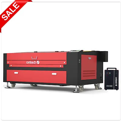Buy OMTech 100W 24x40 CO2 Laser Engraver With CW-5000 Water Chiller Cutting Machine • 3,399.99$