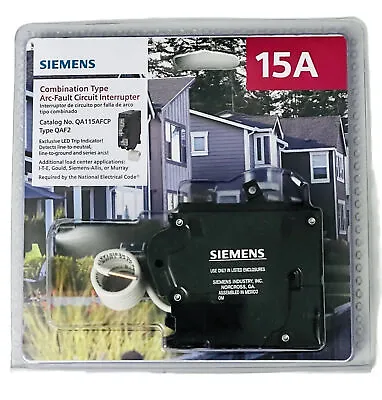 Buy Siemens QA115AFCP 15 Amp Arc-Fault Circuit Interrupter - ⚡️BRAND NEW⚡️ • 31.89$