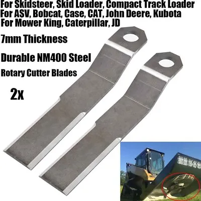 Buy 2x For Skidsteer Mower King ，Deere Bobcat REPLACEMENT Blades Rotary Grass Cutter • 134.45$