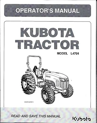 Buy Kubota L4701 Tractor/Loader Operator's Manuals  (2 Pc Set)* • 51.88$