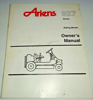 Buy Ariens 927 Series Riding Lawn Mower Operators/Owners Manual 8, 8.5, 11.5, 12 HP • 19.99$