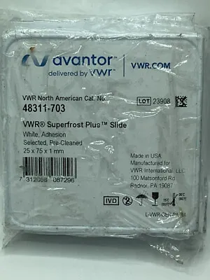 Buy VWR Super Frost Plus Slide VWR Microscope Slides 48311-703 Avantor 25 X 75 X 1mm • 14.99$