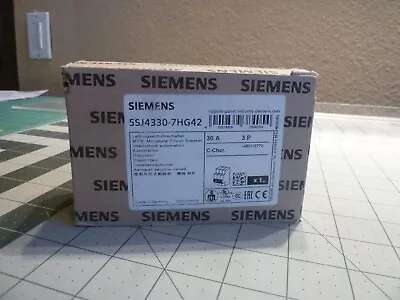Buy SIEMENS 5SJ4330-7HG42 CIRCUIT BREAKER: 3-POLE - 30A - C Char. -  240 VAC - NEW • 24.95$