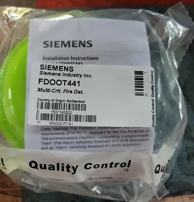 Buy Siemens Fdoot441 Intelligent Multi Criteria Fire Alarm Smoke Detector Nib! • 51.50$