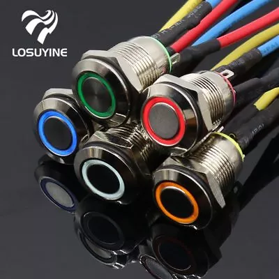 Buy Push Button Switch Metal Momentary Universal LED Button • 6.99$