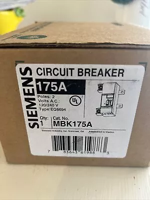 Buy Siemens MBK175A Main 175A Circuit Breaker EQ8694  / 2 Pole  120/240V  NEW In BOX • 75$
