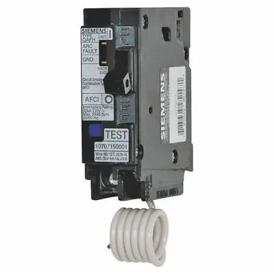 Buy QA120AFC Siemens 20 Amp 120V Combination Arc Fault Circuit Breaker New • 42$