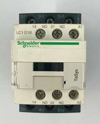 Buy Schneider Electric Contactor 3 Pole 3 Ph IEC Style DIN Mounted - LC1D18M73 • 42.39$