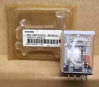 Buy Siemens 3tx7111-3pg13 Relay 4 Pdt 5 Amp Plug-in • 10$