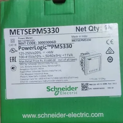 Buy SCHNEIDER ELECTRIC PowerLogic Power Meter METSEPM5530 • 450$