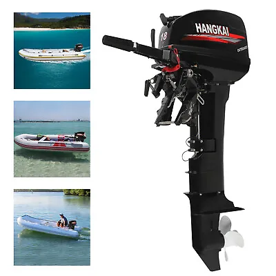 Buy HANGKAI 2 Stroke 18 HP Outboard Motor Boat Engine Water Cooled System Long Shaft • 1,576.05$