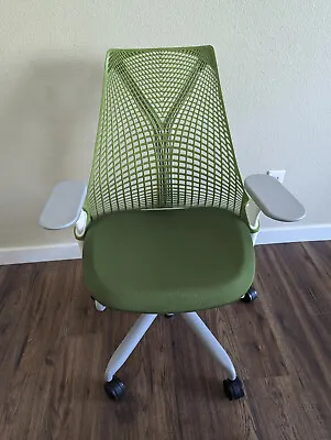 Buy Herman Miller Sayl  Office Chair, Apple Green, Adjustable Arms & Seat, Used • 800$