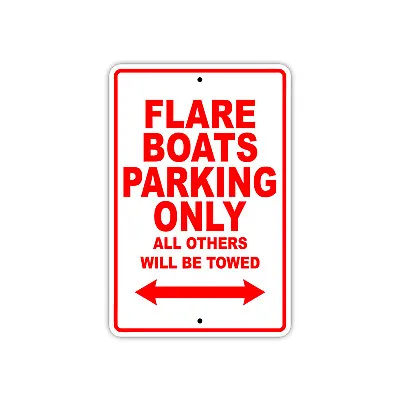 Buy Flare Boats Parking Only Boat Ship Decor Novelty Notice Aluminum Metal Sign • 11.99$
