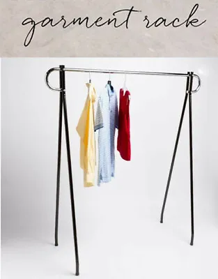 Buy 62  X 19  X 54  Single Bar Garment Rack Commercial Grade Clothing Rack, Black • 97.50$