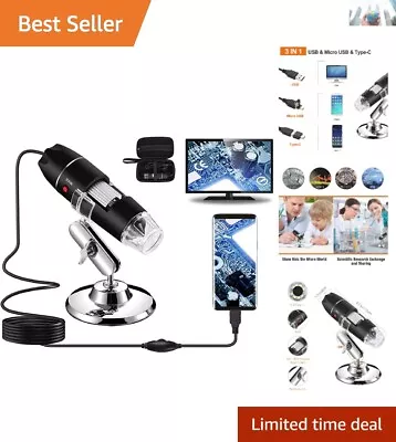 Buy Advanced USB Microscope Camera With 8 LED Lights And Adjustable Magnification • 57.99$