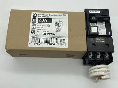 Buy New Siemens QF220A 2 Pole 20 Amp 120 240V AC  Type QPF Plug On GFCI GFI  Breaker • 94.95$