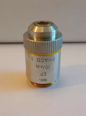 Buy Leitz Wetzlar Microscope Objective Lens 519767 PHACO 1 10/0.25 EF Germany • 85$