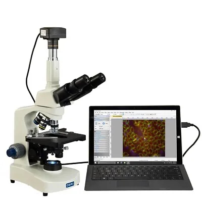 Buy OMAX 40X-2500X USB3 5MP Darkfield Lab Trinocular LED Microscope For Live Blood • 1,016.99$