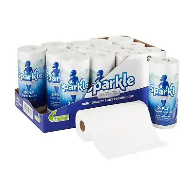 Buy Sparkle Professional Kitchen Roll Paper Towels 2-Ply 85 Sheets/Roll 1279013 • 44.53$