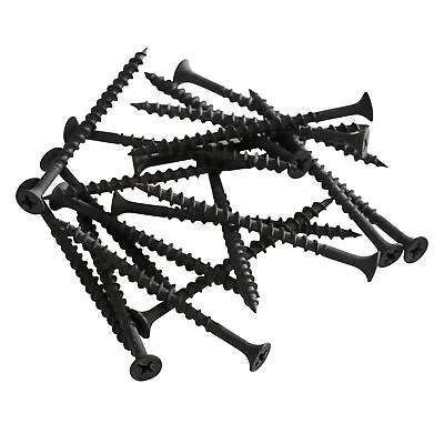 Buy 100 Pack #8-9 X 2-1/2  Deep / Coarse Thread Bugle Head Drywall Screws Black • 11.47$