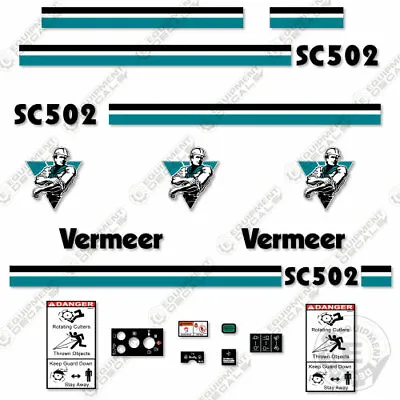 Buy Fits Vermeer SC502 Decal Kit Stump Grinder - 7 YEAR OUTDOOR 3M VINYL! • 174.95$