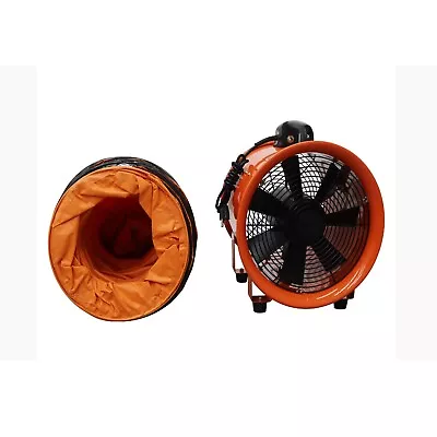 Buy 14'' Axial Fan Cylinder Pipe Spray Booth Paint Fumes Blower Extractor 110V 750W • 269.70$