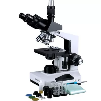 Buy AmScope 40X-1600X LED Trinocular Biological Compound Microscope • 450.99$