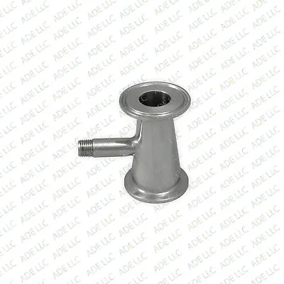 Buy 1.5  X 1  With 1/4  MNPT, Tri Clamp, Tri Clover, Sanitary, Concentric Reducer, 3 • 21.45$