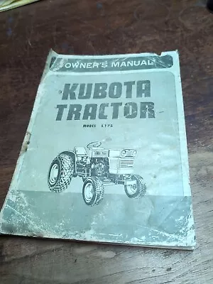 Buy Kubota Tractor Model L175 Owners Operator  Manual And Parts List • 24$
